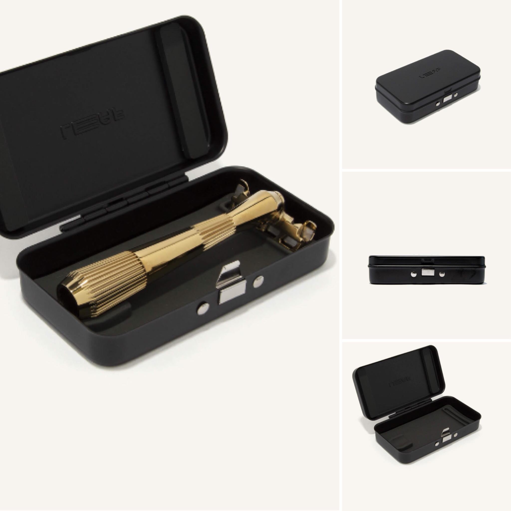 Protect your single-edge Twig Razor by Leaf Shave with The Twig Case 'black' while you move about with this custom hard-case.