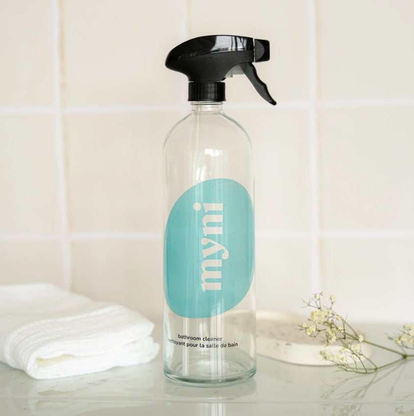 myni bathroom spray bottle in glass 750 ml size