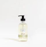 bergamot lime hand soap in refillable 236 ml glass pump bottle made in canada by the bare home