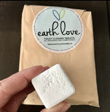 12 canadian made earth love all natural toilet cleaner tablets in compostable packaging