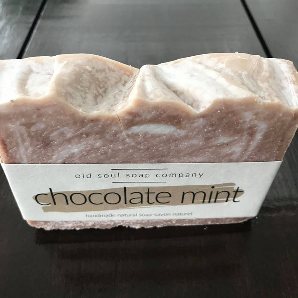 old soul soap company chocolate mint handmde natural 100 g soap bar