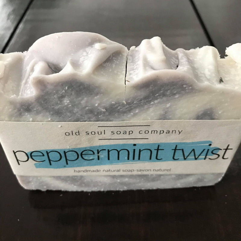 old soul soap company peppermint twist handmade natural 100 g bar soap
