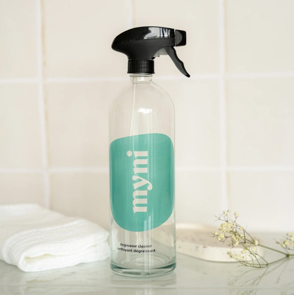 myni degreaser spray bottle in glass 750 ml size