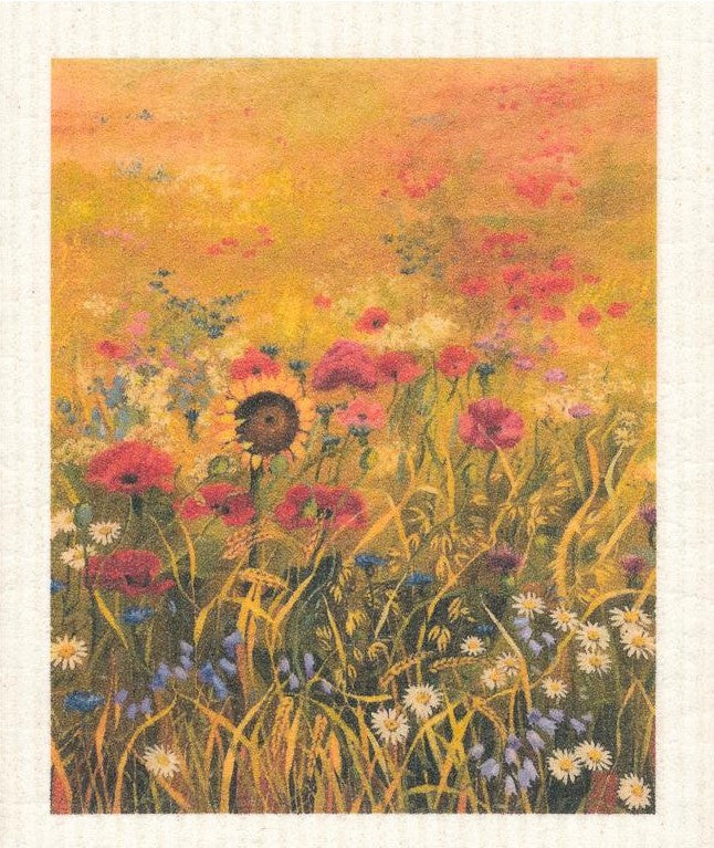 Field of Flowers print More Joy Swedish sponge cloth