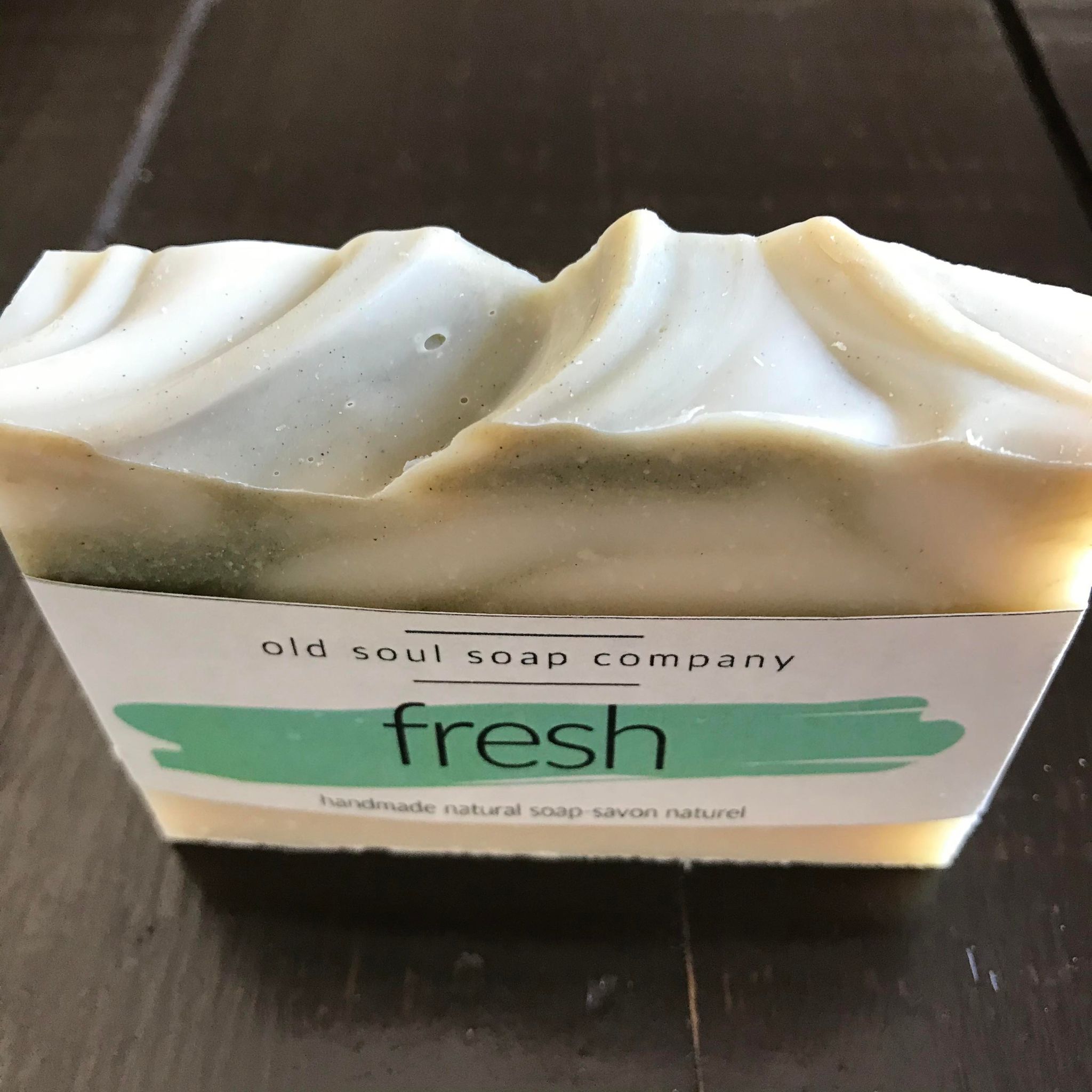 fresh eucalyptus lime handcrafted essential oil vegan soap made in canada by the old soul soap company
