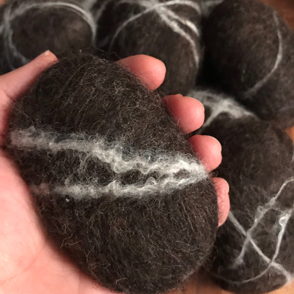 felted activated charcoal soap 