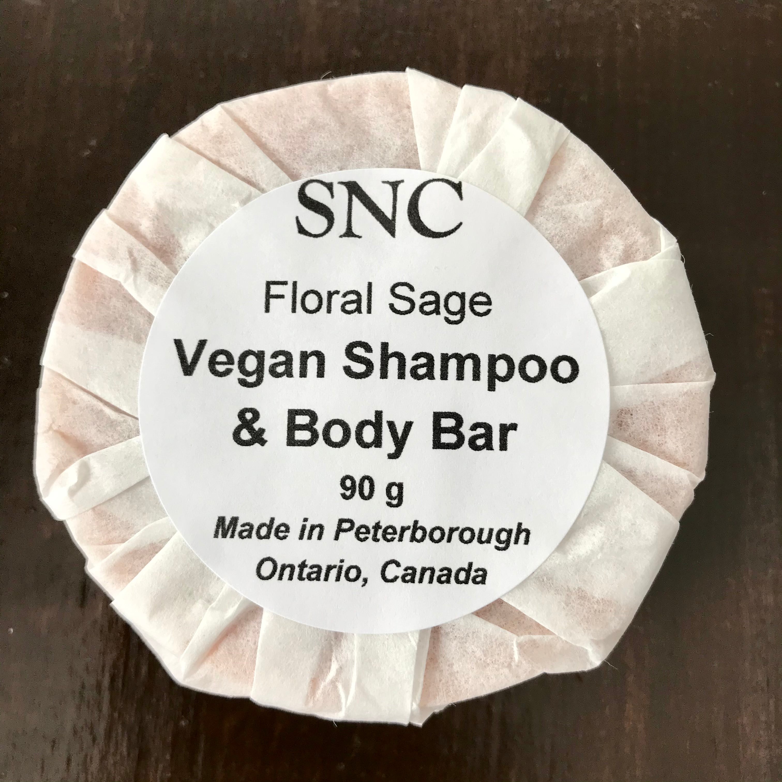 floral sage natural vegan shampoo bar made in canada