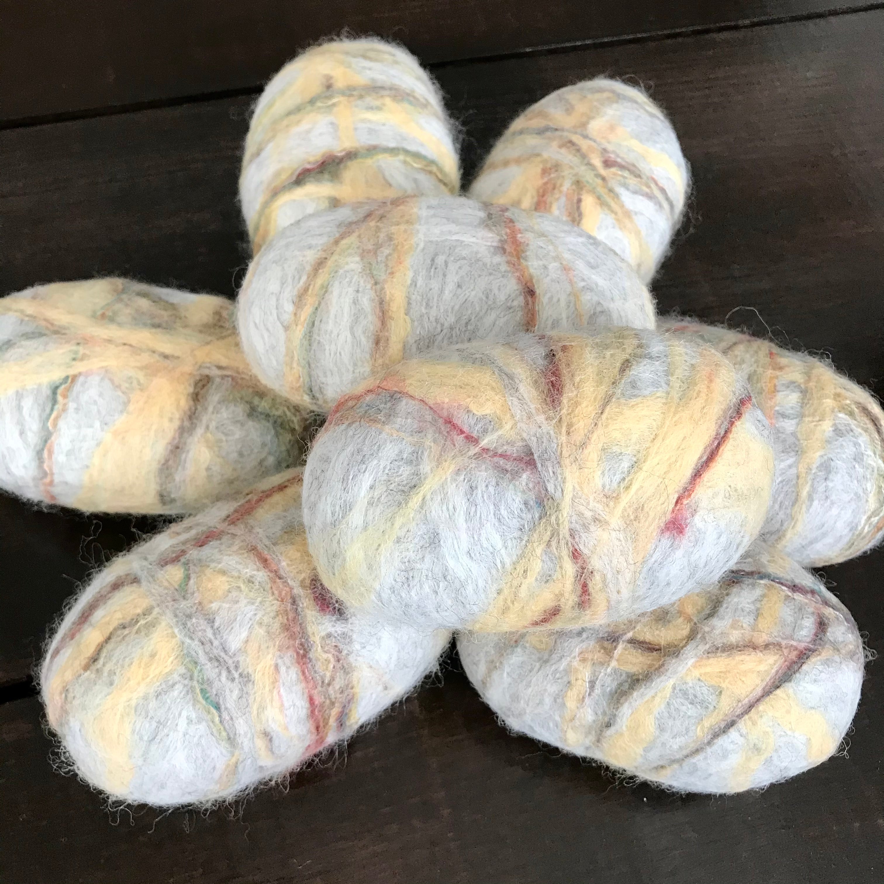 canadian hand felted oval oatmeal and almond bar soap