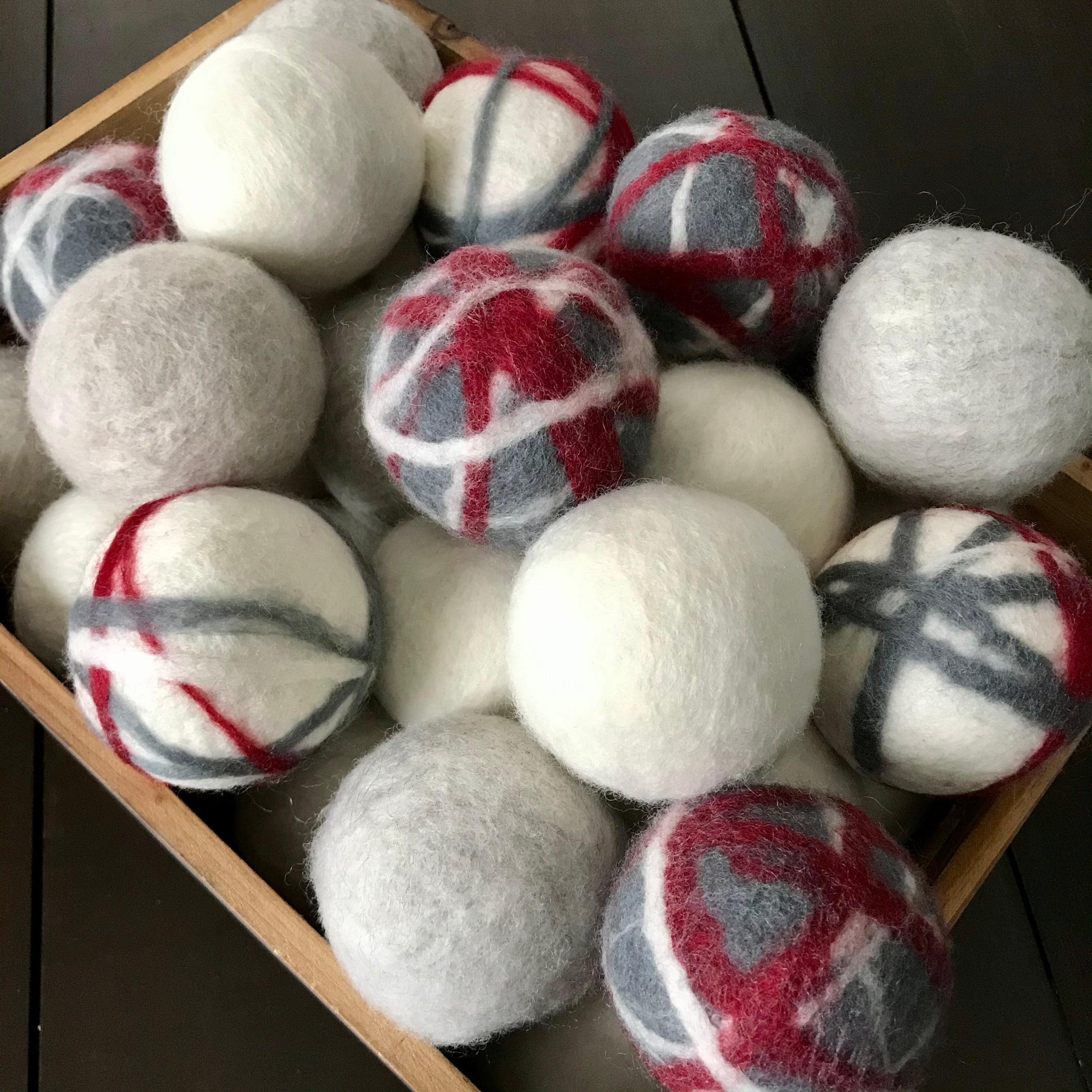 canadian made wool dryer balls sold individually or in sets of three