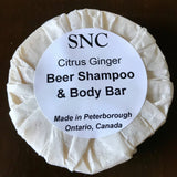 canadian made citrus ginger vegan shampoo