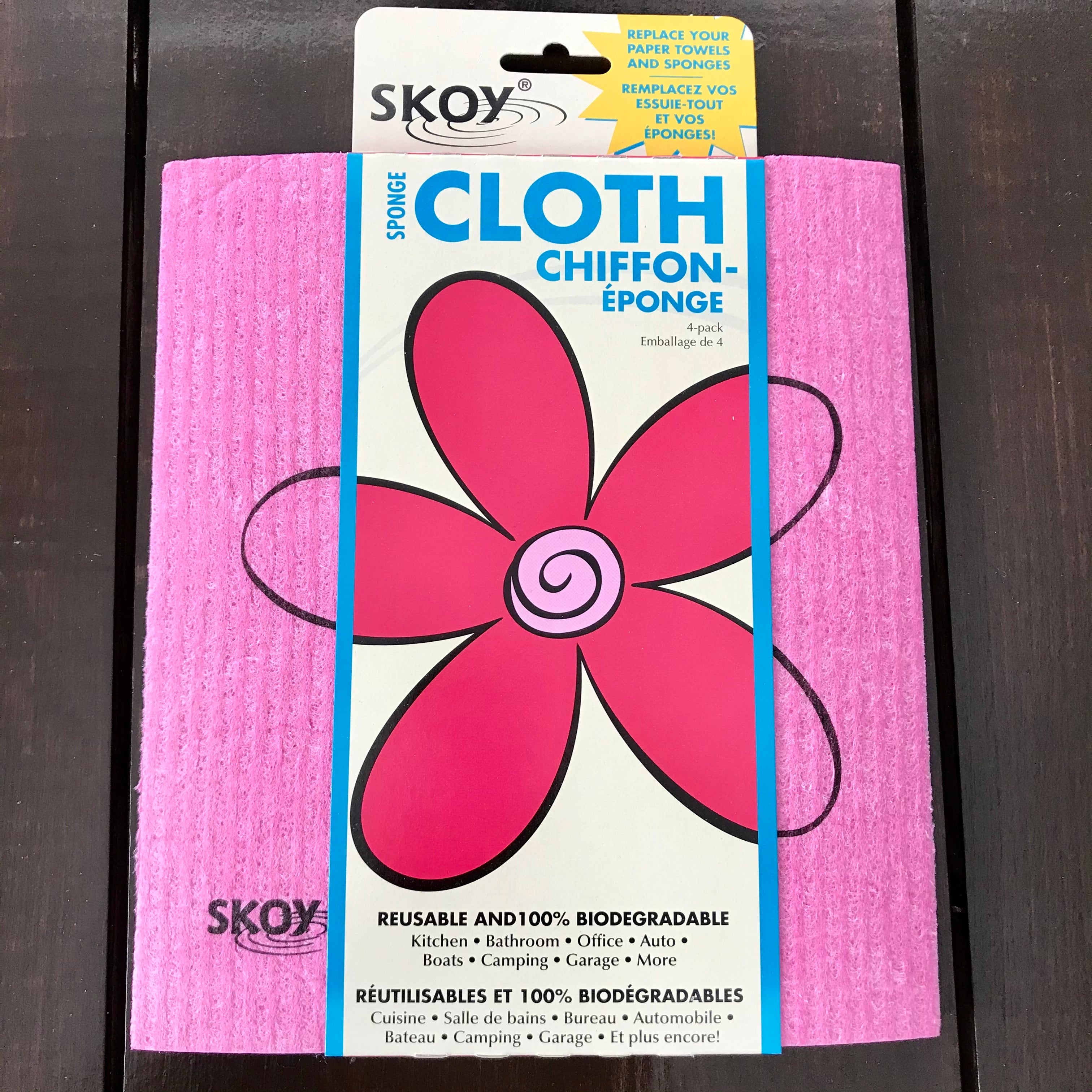 reusable biodegradable floral print skoy sponge cloth 