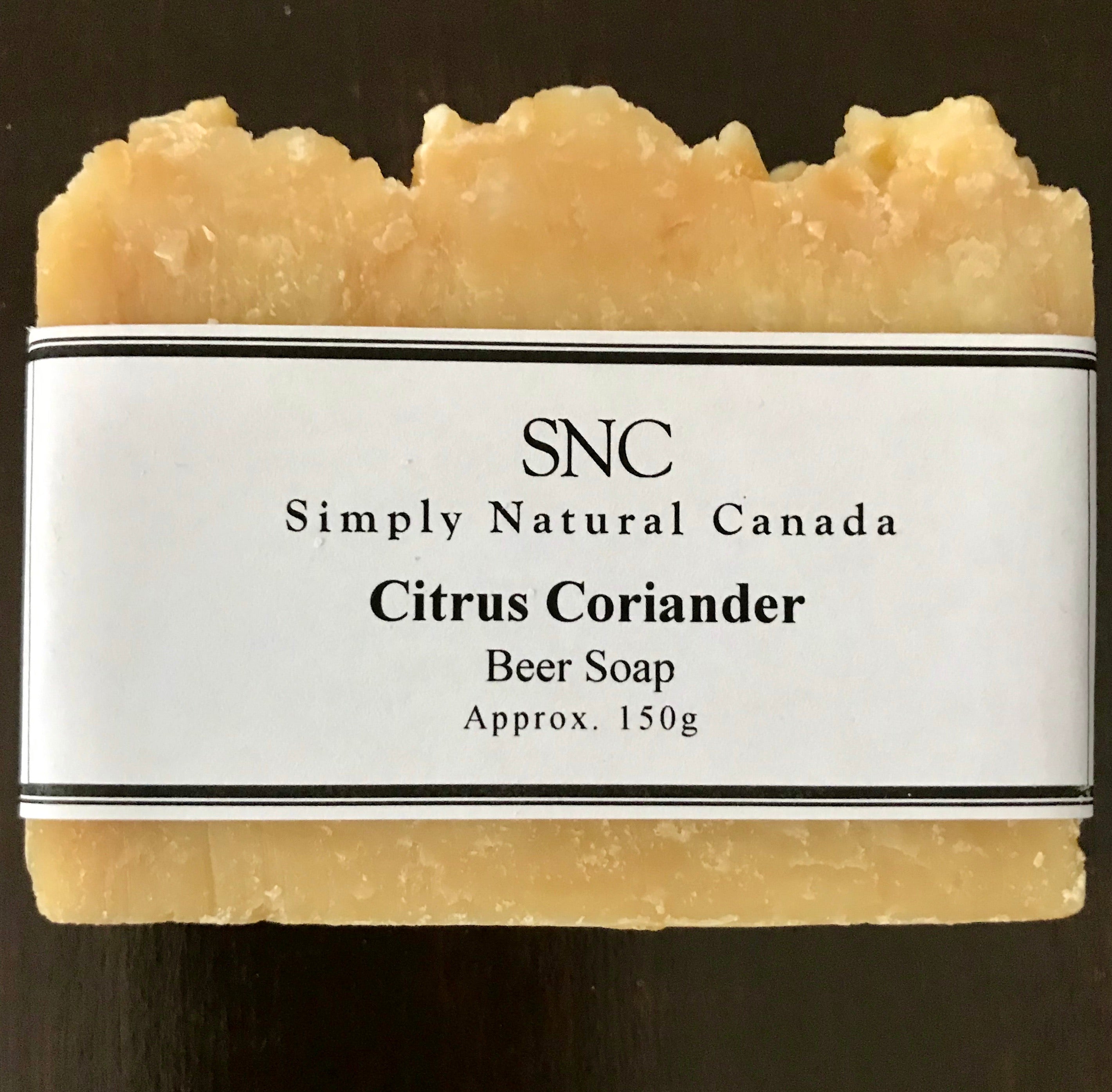 canadian made coriander citrus beer soap 