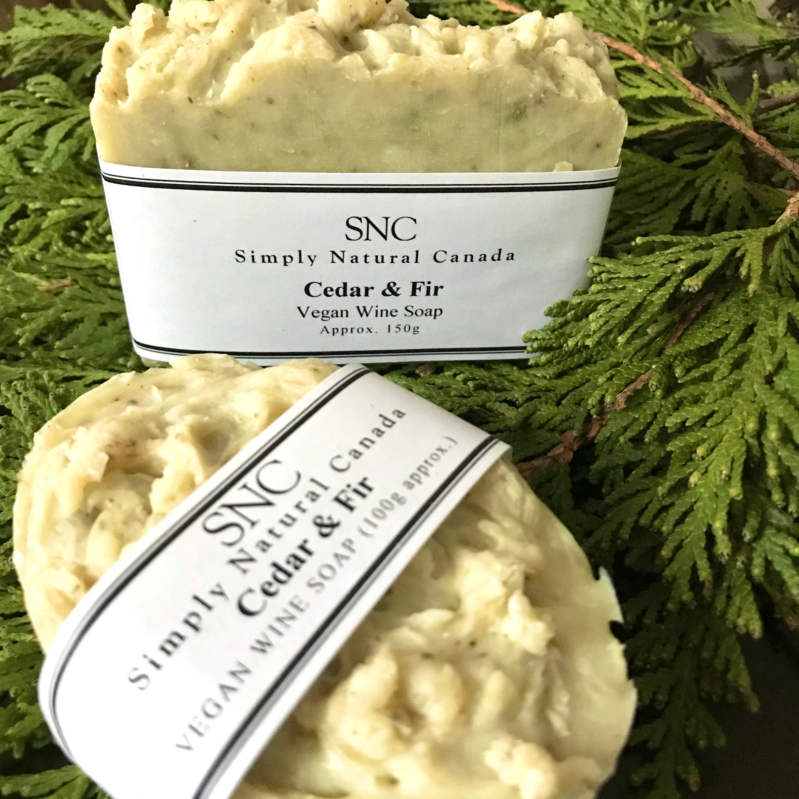 cedar fir vegan wine soap made in canada