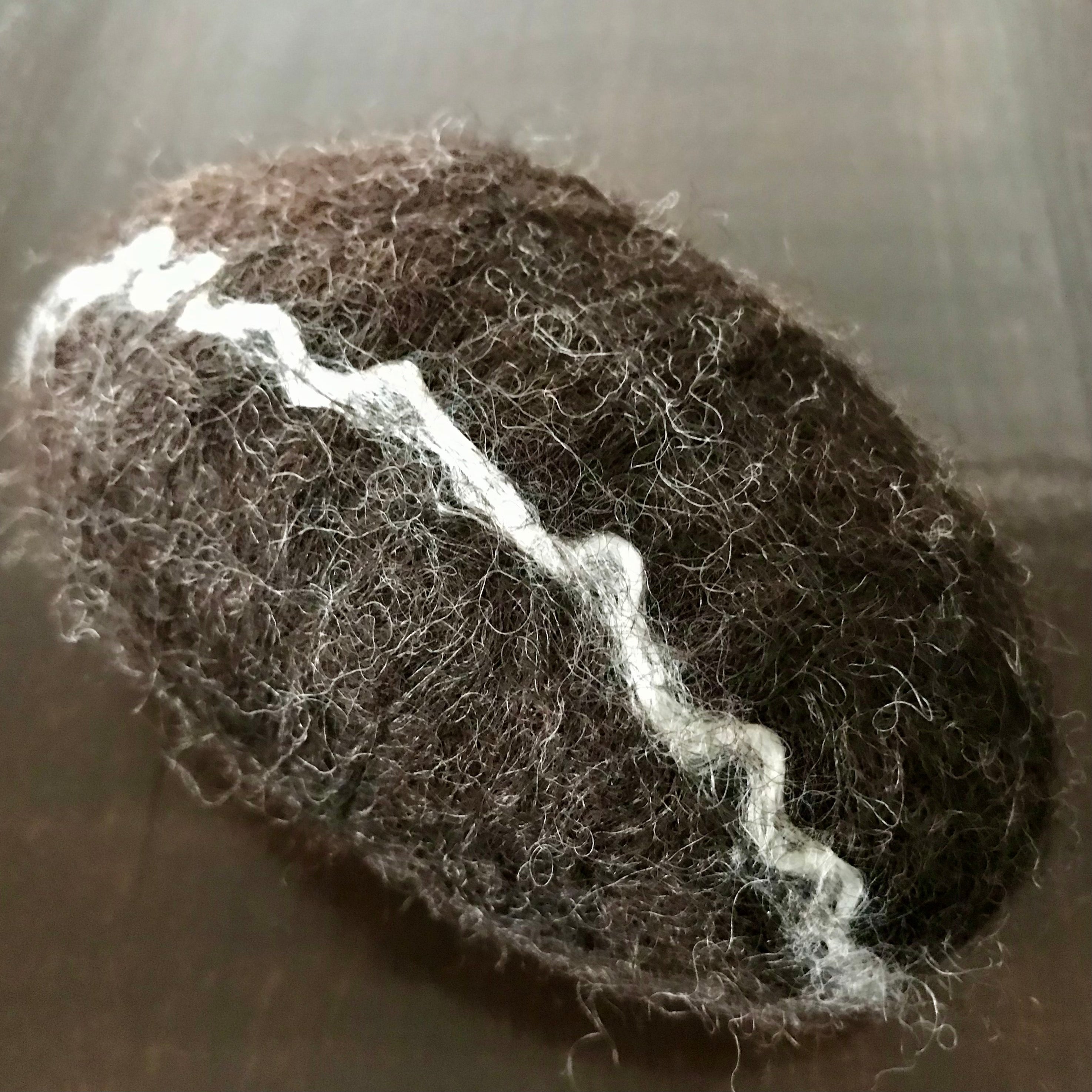 Felted Activated Charcoal Oval Soap