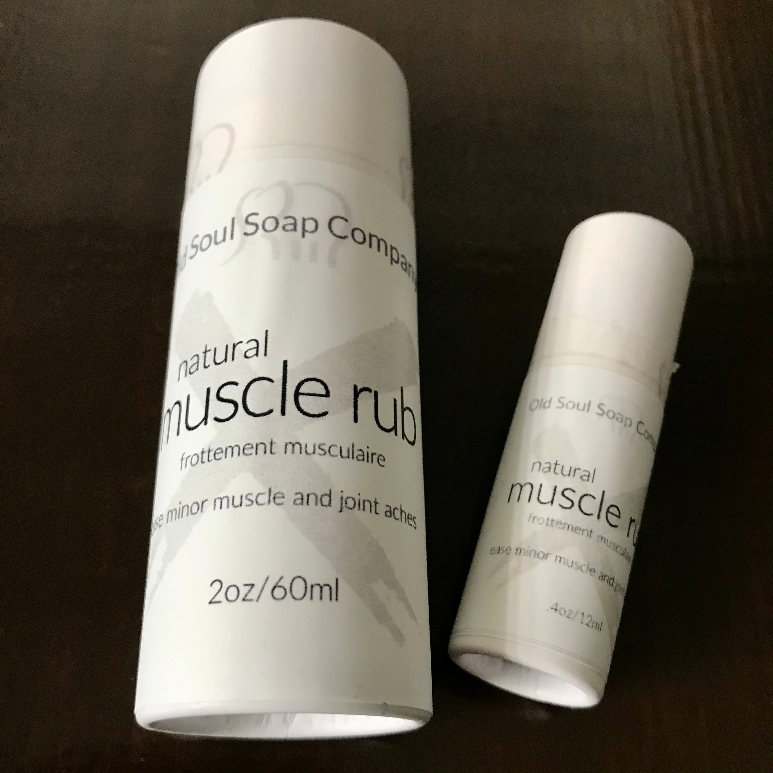 natural muscle rub in compostable packaging made in canada