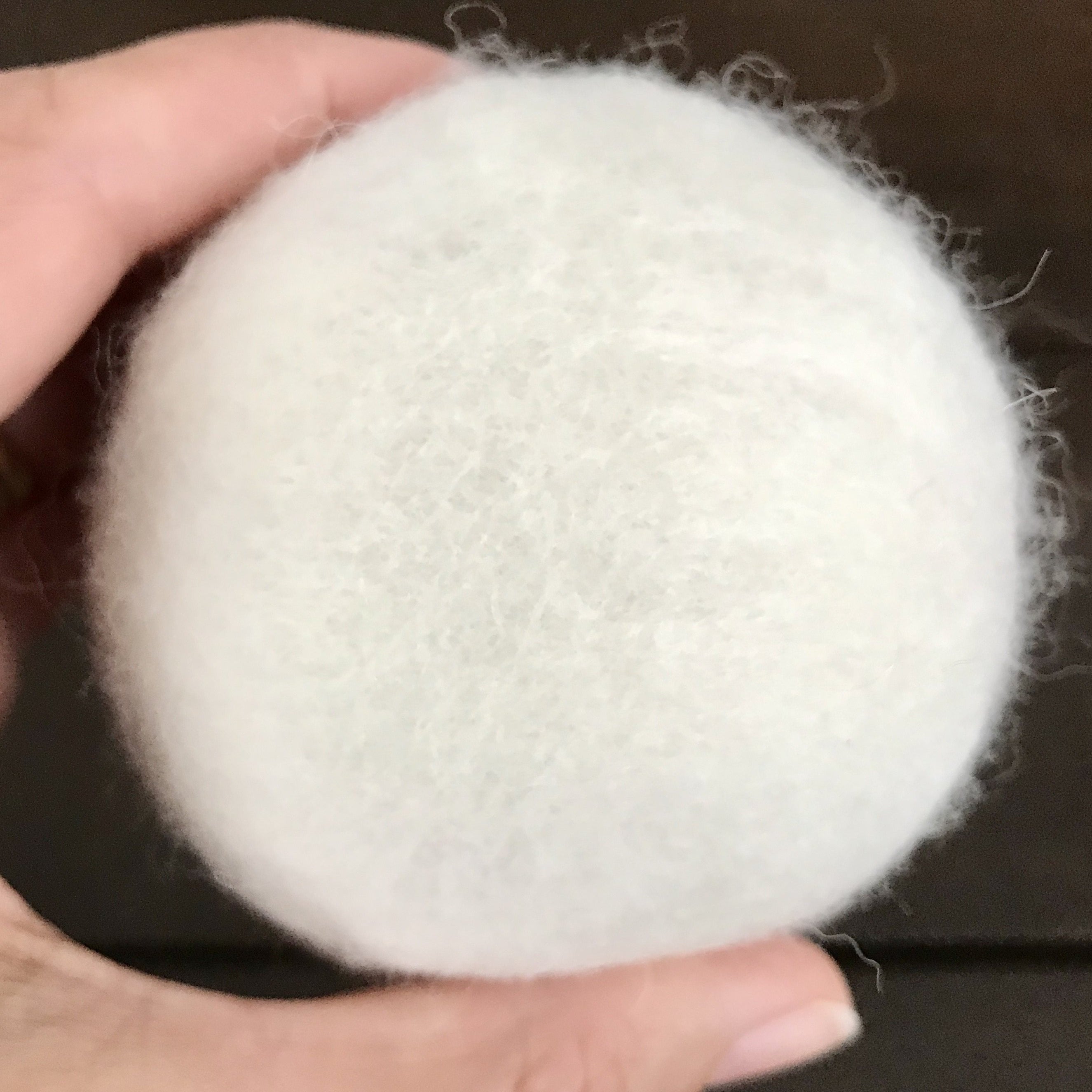 large canadian made white 100 percent wool dryer ball sold individually