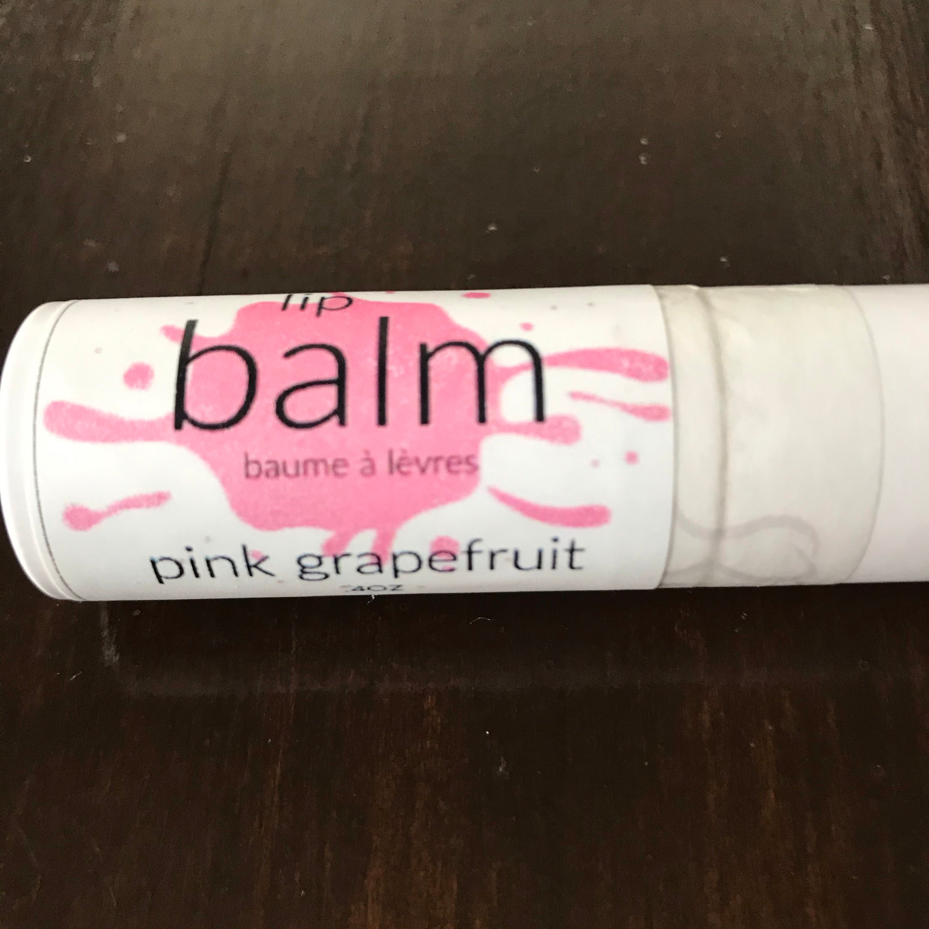 plastic free grapefruit natural lip balm made in canada