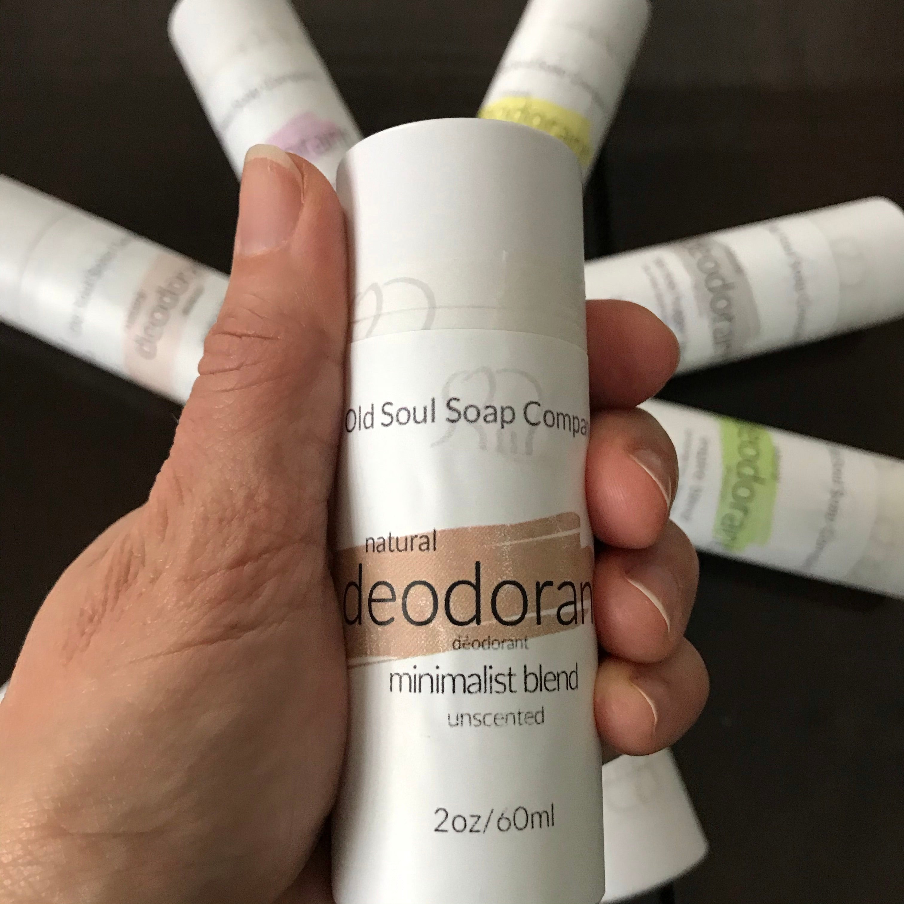 natural unscented stick deodorant in compostable tube made in canada