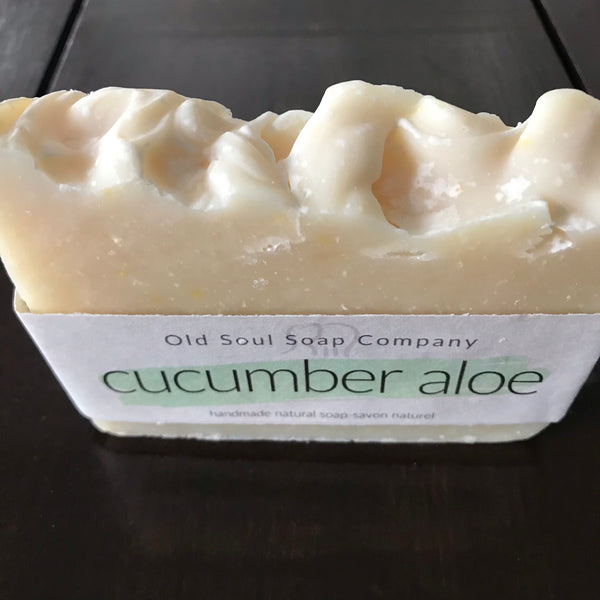canadian made old soul soap company cucumber aloe natural soap