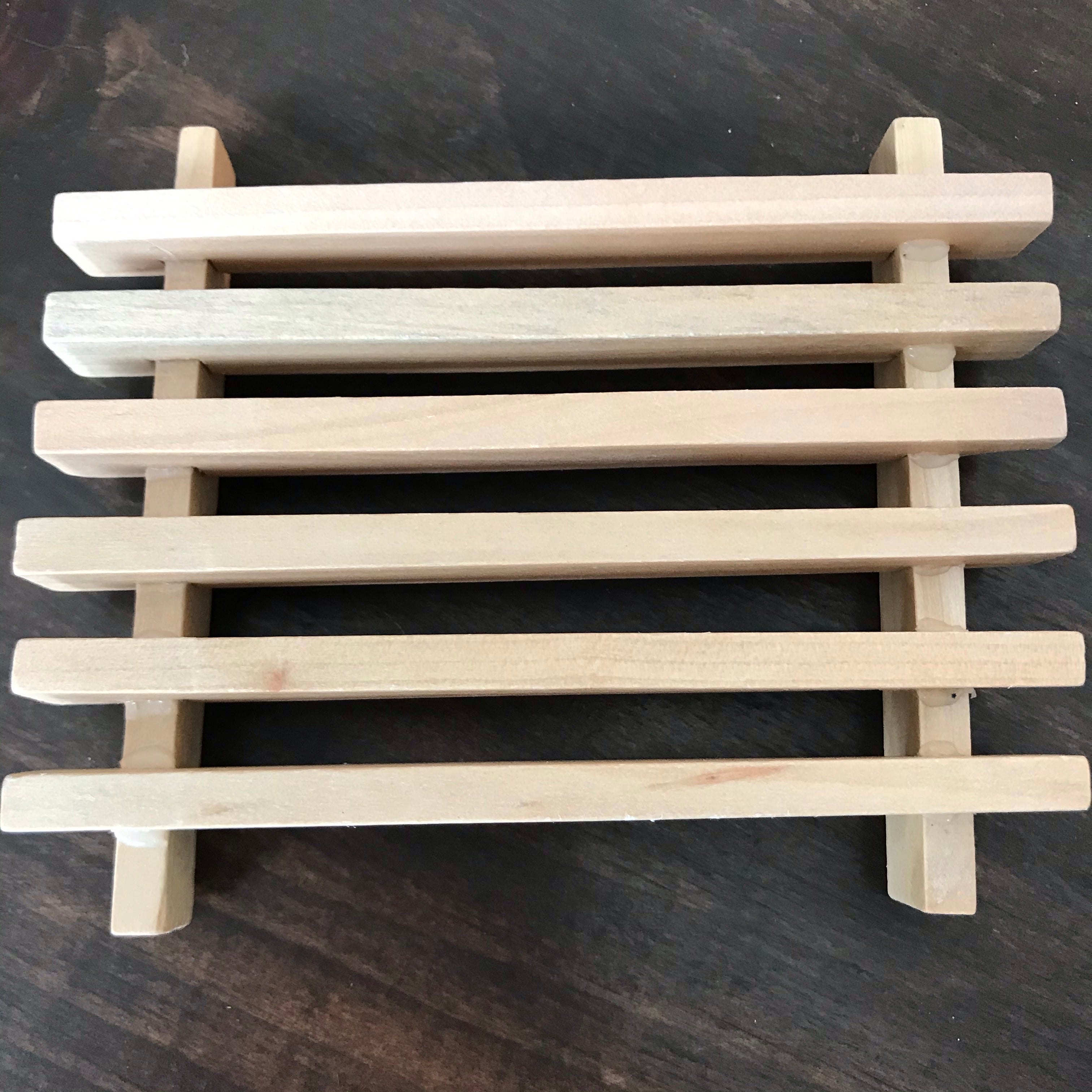 Slotted Wood Soap Dish