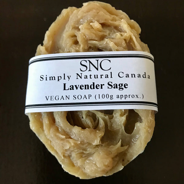 vegan lavender sage oval soap made in canada