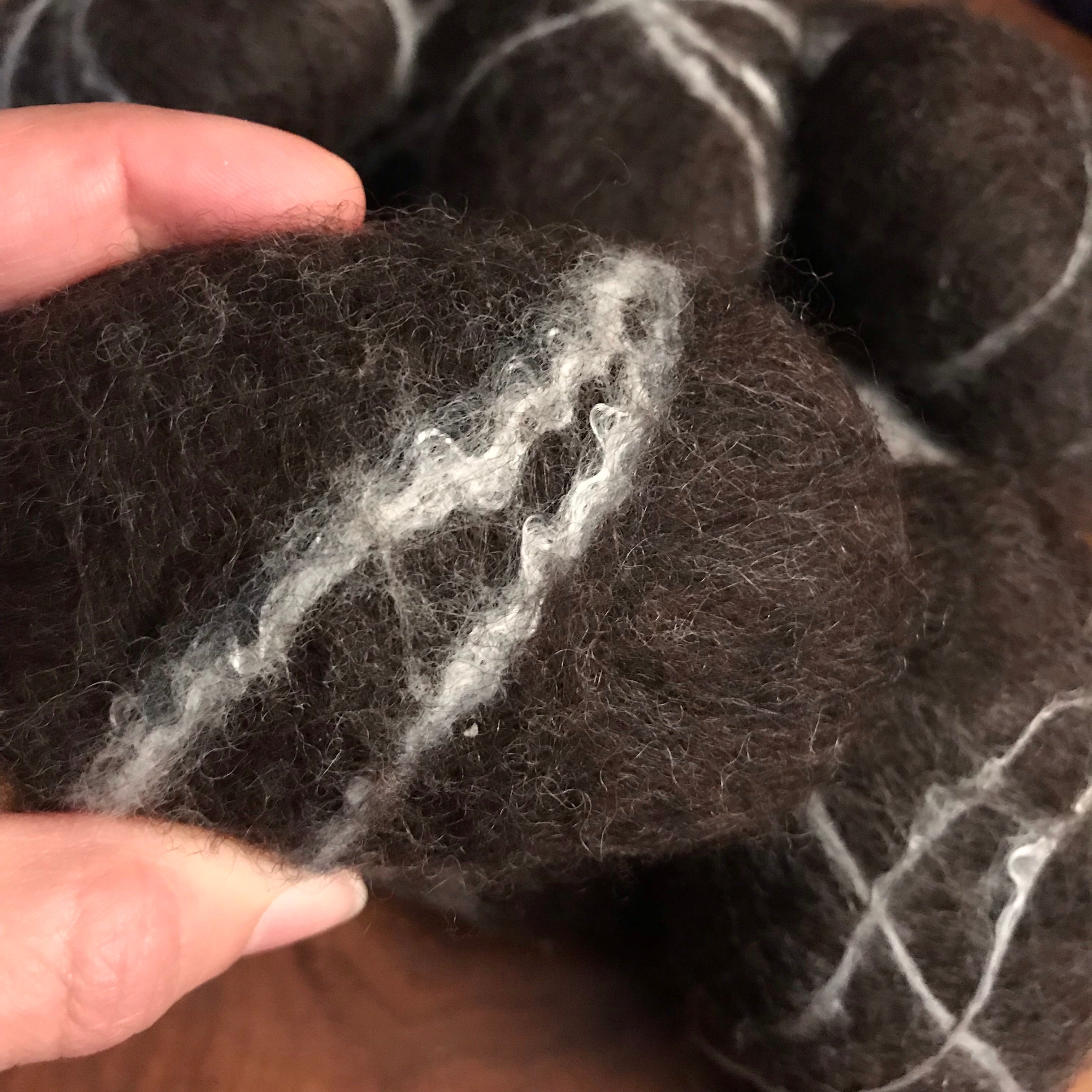 activated charcoal felted oval soap