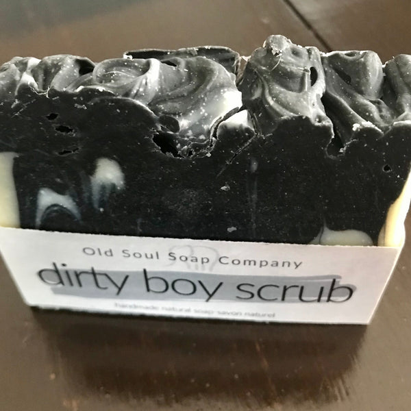 handcrafted essential oil soap with pumice to clean dirty hands