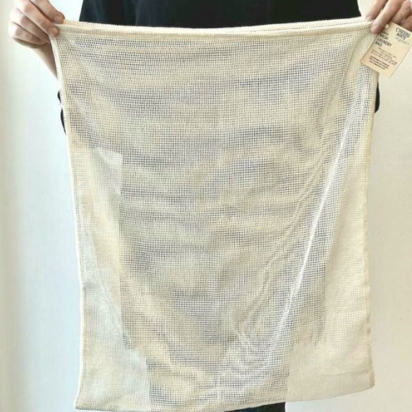 Jumbo organic cotton mesh laundry bag 24"x20" made in Canada by Cheeks Ahoy