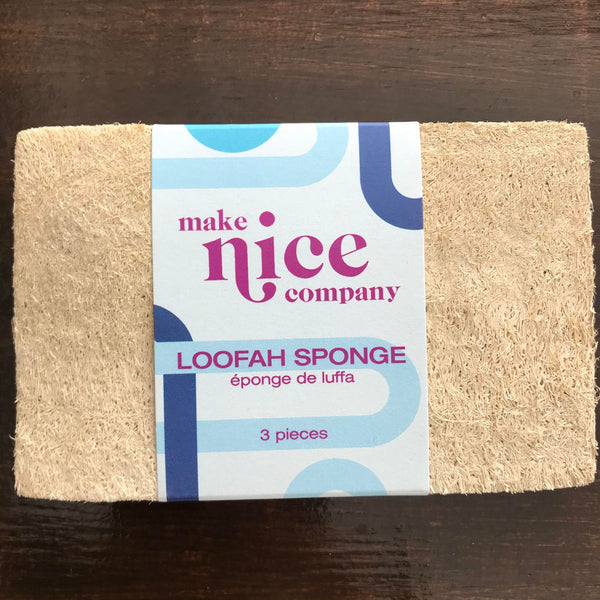 Biodegradable natural loofah sponge set of 3 starts off  dehydrated and expands in size - just add water! 