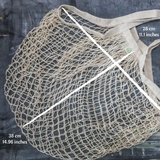 expandable organic cotton net bag with handle