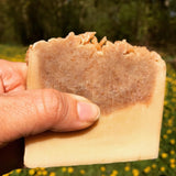 handcrafted artisan soap made with organic dandelions