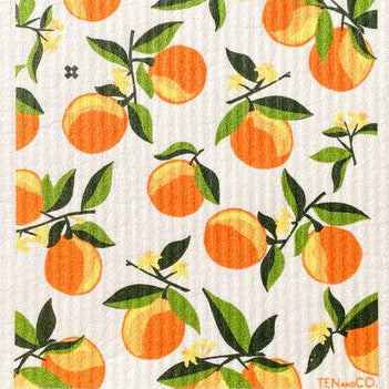 orange blossom ten and co sponge cloth is entirely compostable and is the perfect alternative to traditional dishcloths and paper towels