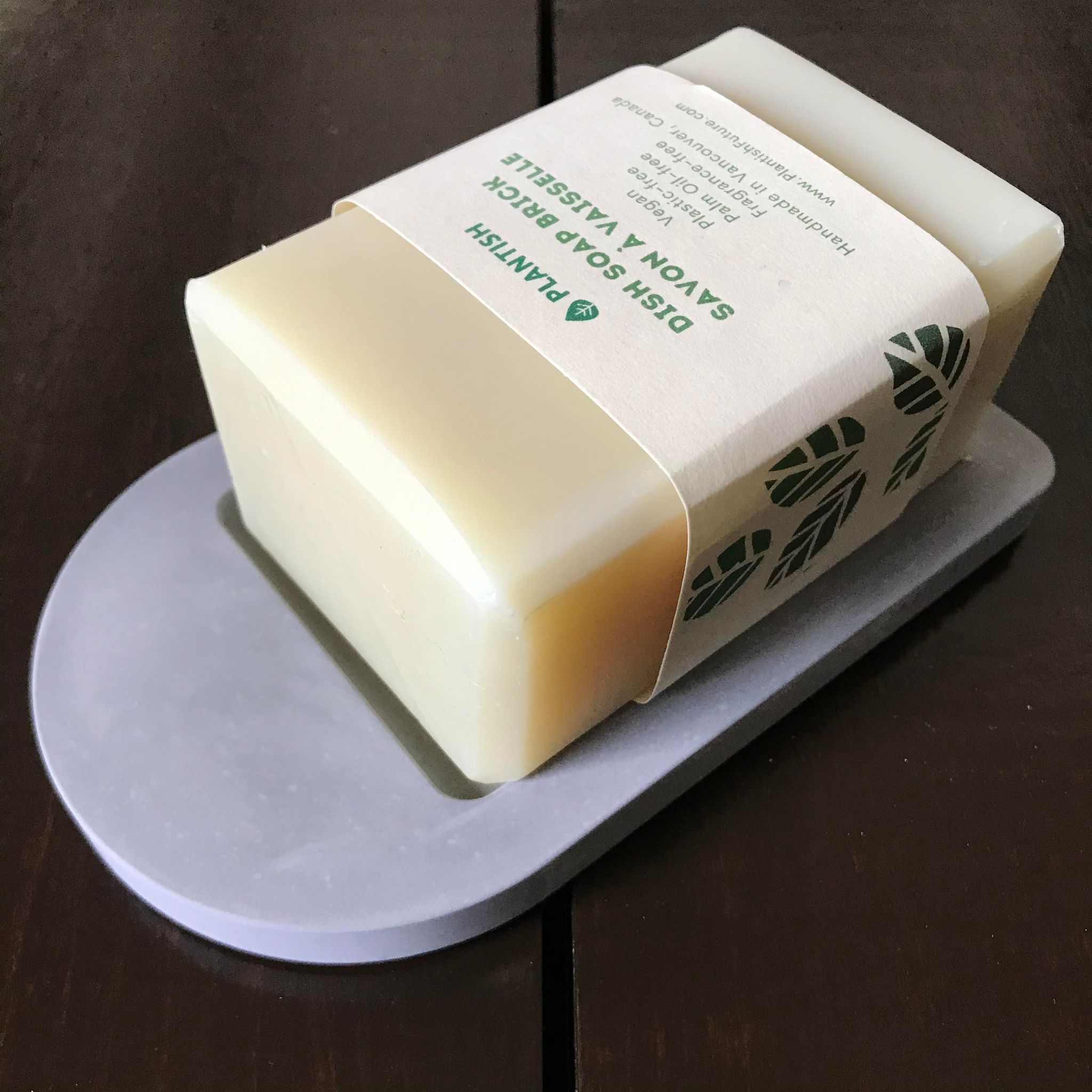 This plantish self drying soap dish is the perfect size for a Plantish dish soap brick, sold separately