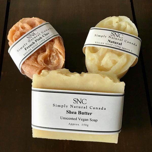 naturally unscented vegan soap made in canada in small batches