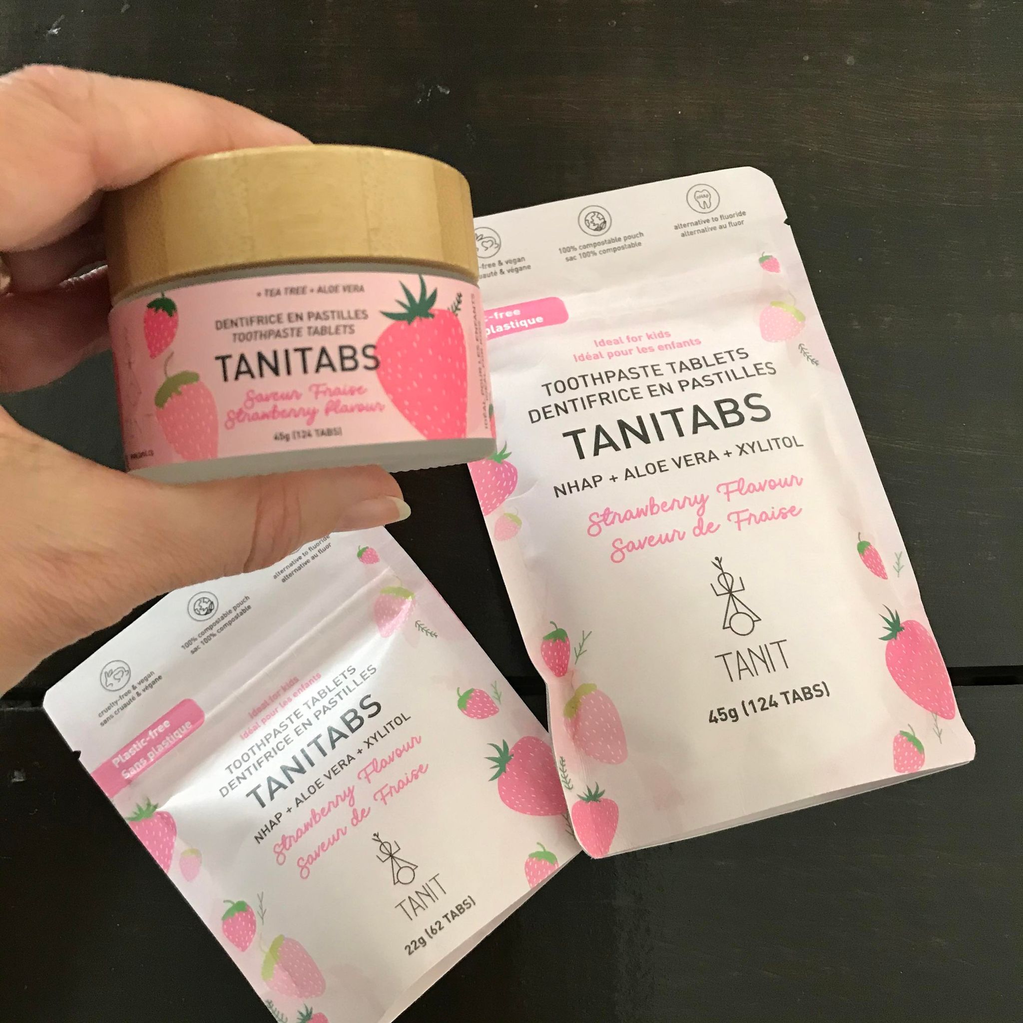 TANIT Strawberry Toothpaste Tablets