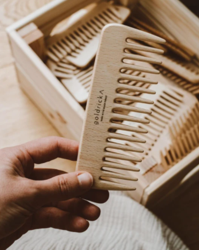wooden hair comb made in the black forest of germany