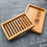 Plantish bamboo rectangle soap tray