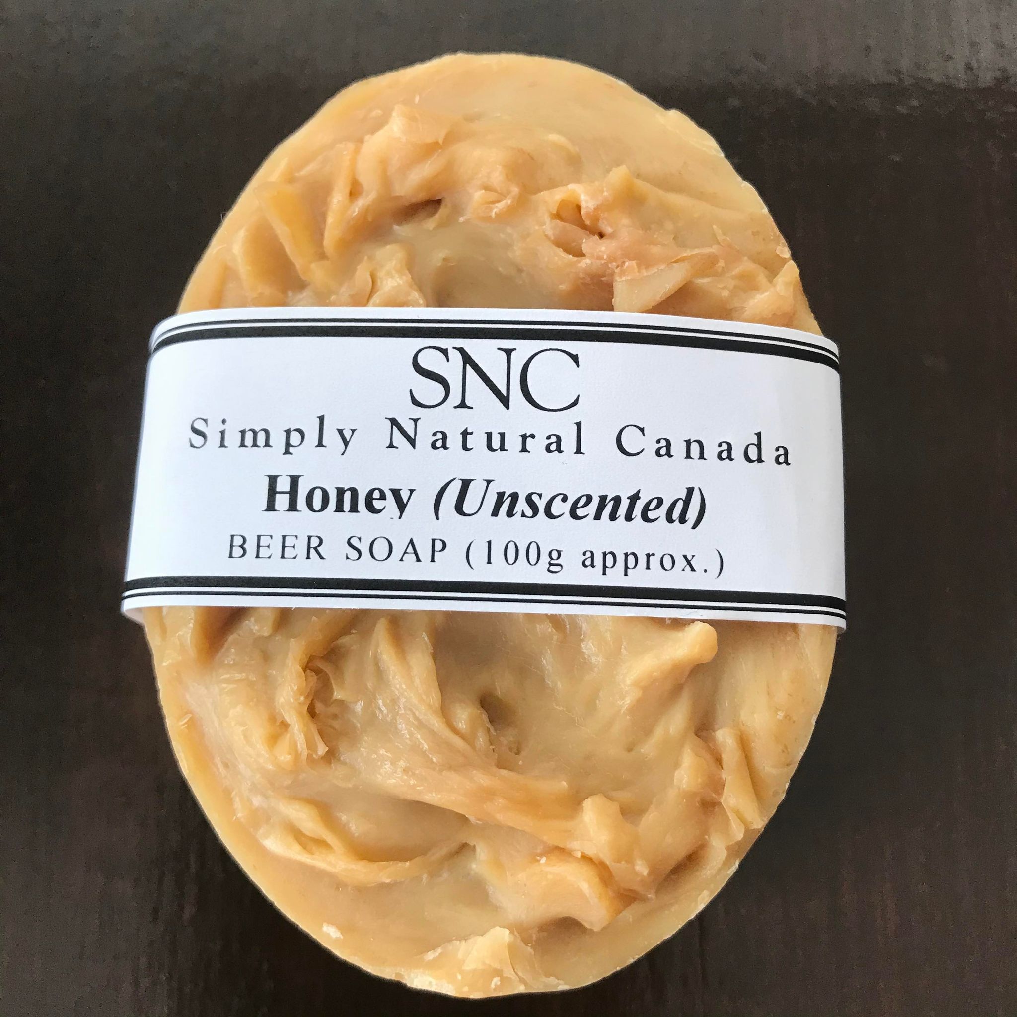 unscented oval honey beer soap made in canada by simply natural canada with local beer