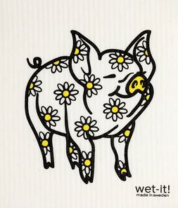 daisy pig wet it cloth made in sweden