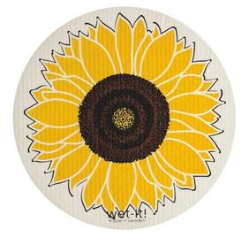 sunflower round wet it swedish dishcloth
