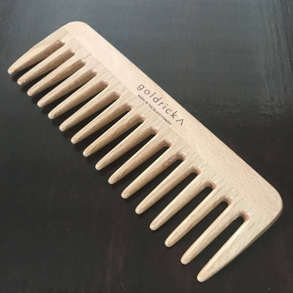 beech wood hair comb crafted by goldrick natural living